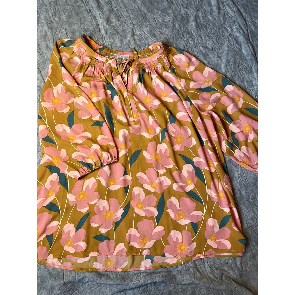 Danielrainn Floral long Sleeve Blouse Size 2x
